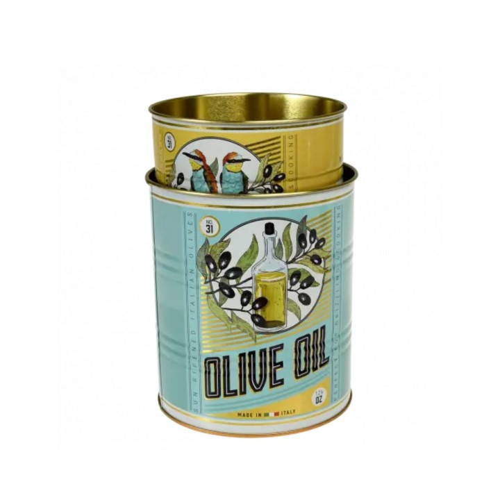 Rangements façon boîte de conserve - lot de 2 - Rétro
