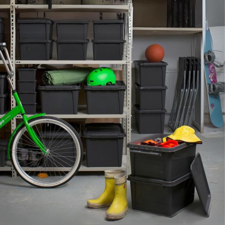 Boîte de rangement en plastique recyclé - 32 litres