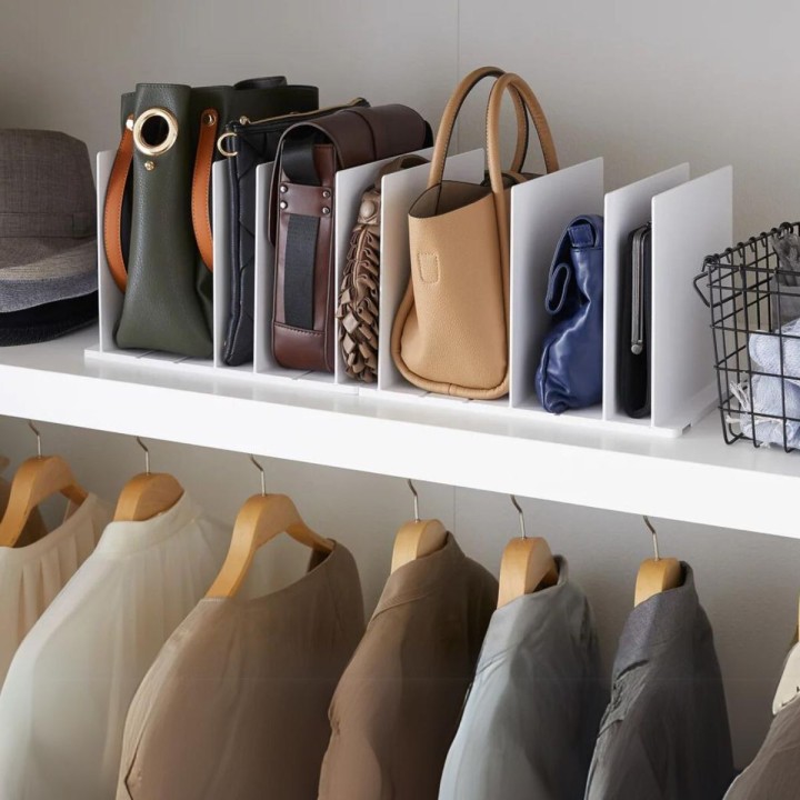 Rangement pour 7 sacs à main et pochettes - Ajustable