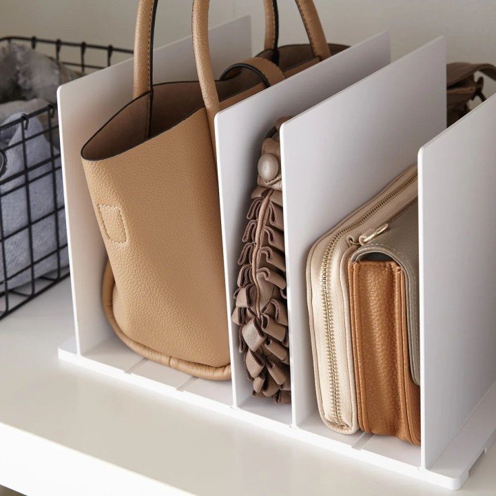 Rangement pour 7 sacs à main et pochettes - Ajustable