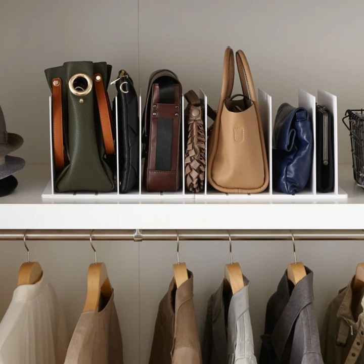 Rangement pour 7 sacs à main et pochettes - Ajustable