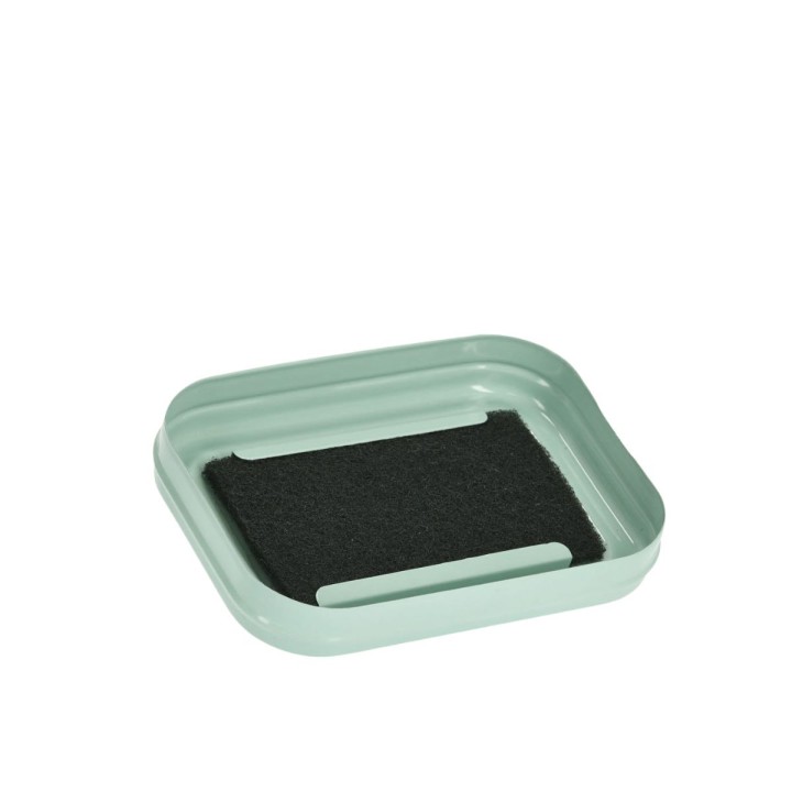 Seau à compost vintage - En métal vert menthe
