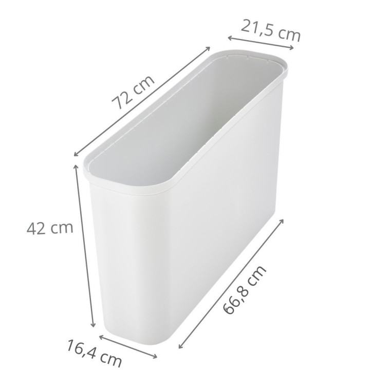 Bac coffre de rangement étroit - 42 x 72 x 21,5 cm