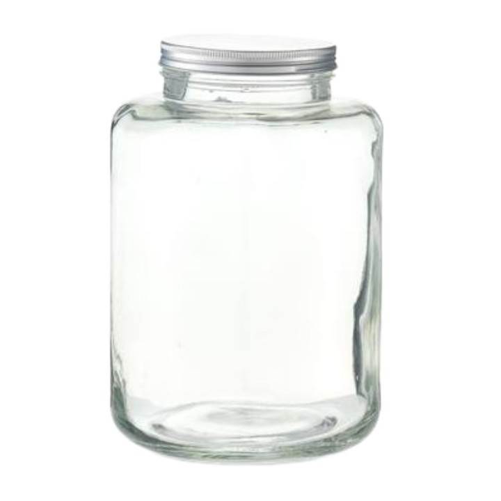 Bocal en verre épais - 7 litres - Bouchon à vis