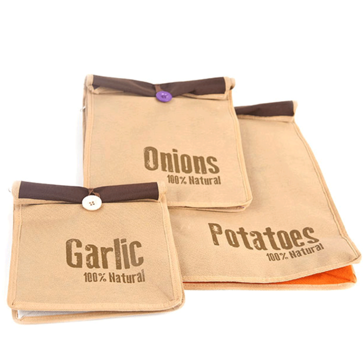 3 sacs conservation : ail, oignon, pomme de terre