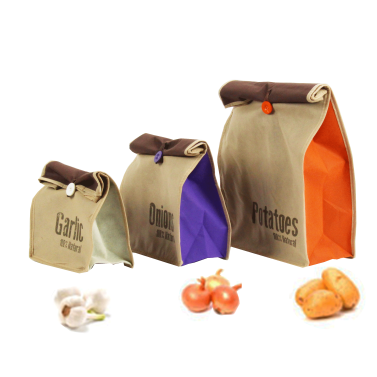 3 sacs de conservation pour ail, oignon et pomme de terre