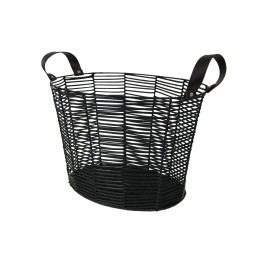 Panier tressé noir 43x30x28cm