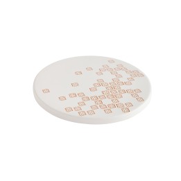 Dessous de plat en céramique blanc 18 x 18 x 1 cm