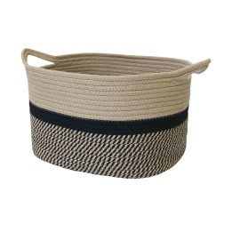 Panier de rangement en corde noir 34x28x24cm