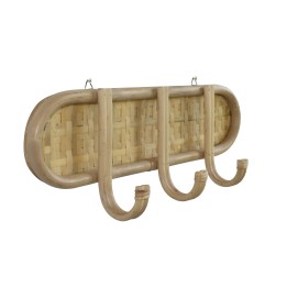 Porte manteaux mural en rotin 41.5 x 11 x 15 cm