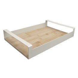 Plateau rectangulaire en métal et bambou et métal 35 x 23 x 6 cm