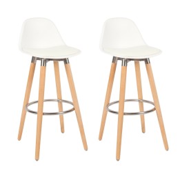 Tabouret de bar avec pieds en bois de hêtre 39,5 x 44 x 91 cm