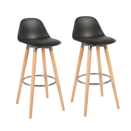 Tabouret de bar avec pieds en bois de hêtre