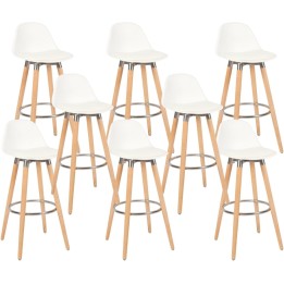 Tabouret de bar avec pieds en bois de hêtre