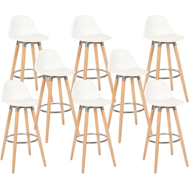Tabouret de bar avec pieds en bois de hêtre
