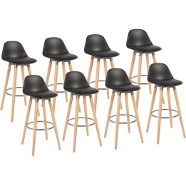 Tabouret de bar avec pieds en bois de hêtre