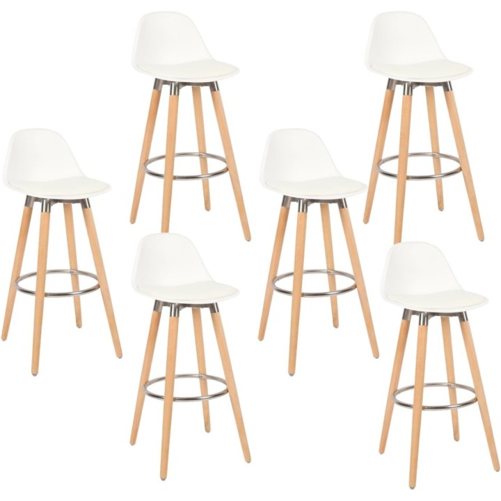 Tabouret de bar avec pieds en bois de hêtre