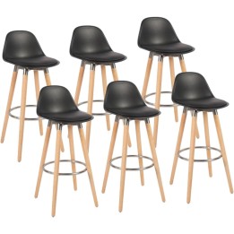 Tabouret de bar avec pieds en bois de hêtre