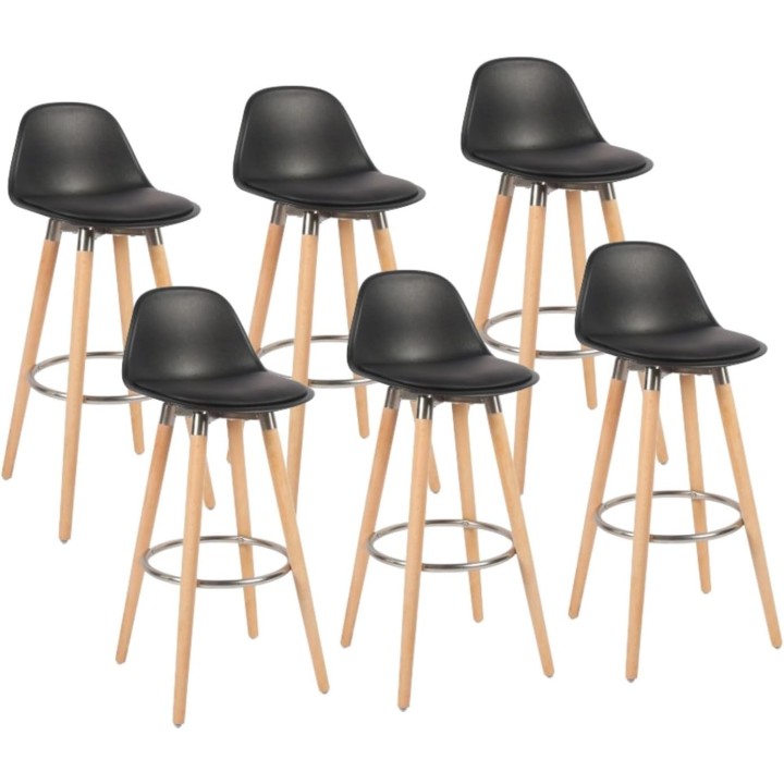 Tabouret de bar avec pieds en bois de hêtre