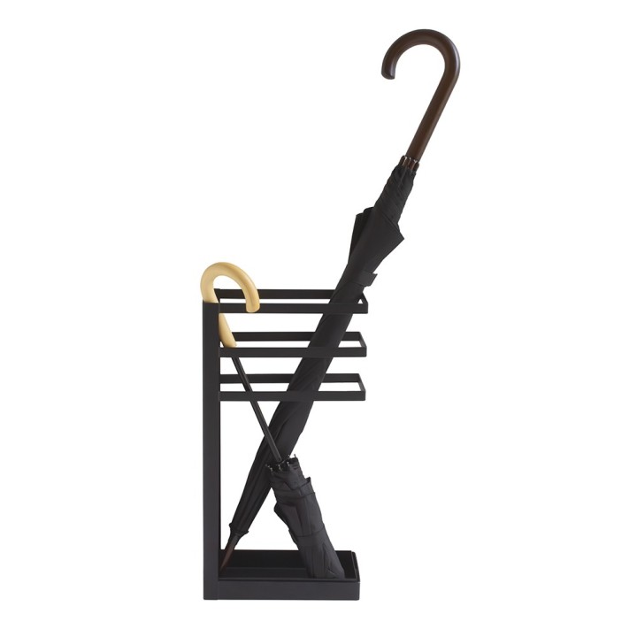 Porte parapluie en métal noir