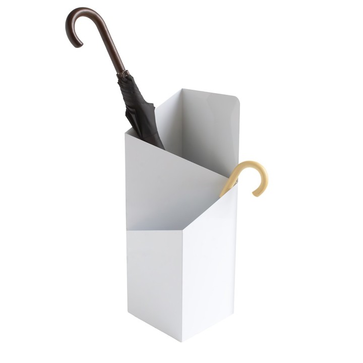 Porte parapluie en métal blanc