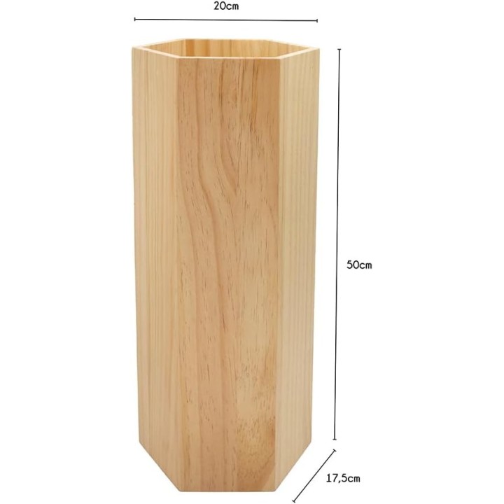 Porte parapluie en bois naturel