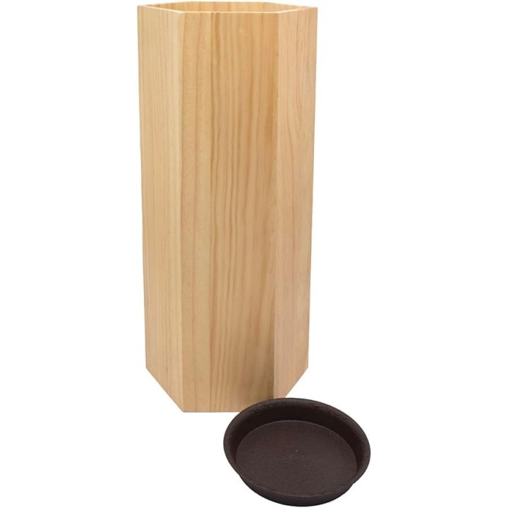 Porte parapluie en bois naturel