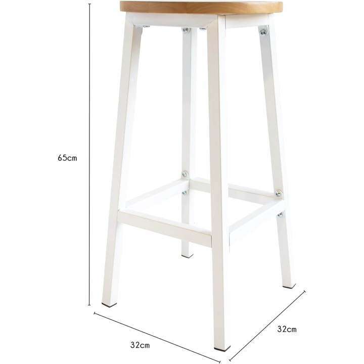 Tabouret de bar sans dossier en bois