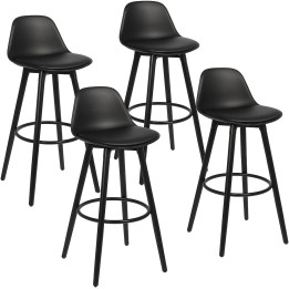 Tabouret de bar avec pieds en bois de hêtre