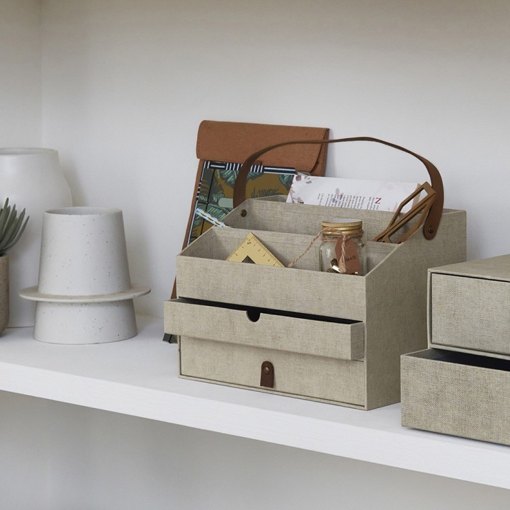 Organisateur de bureau Howard en carton beige