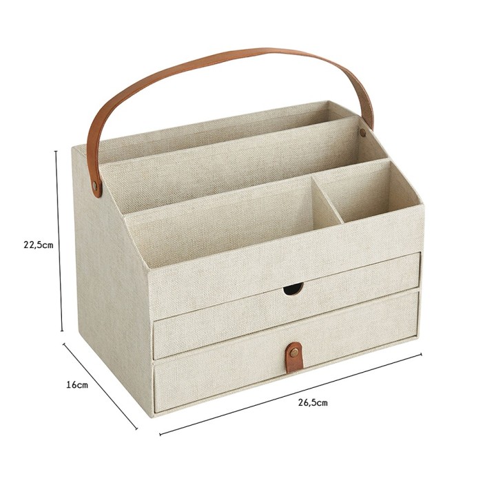 Organisateur de bureau Howard en carton beige