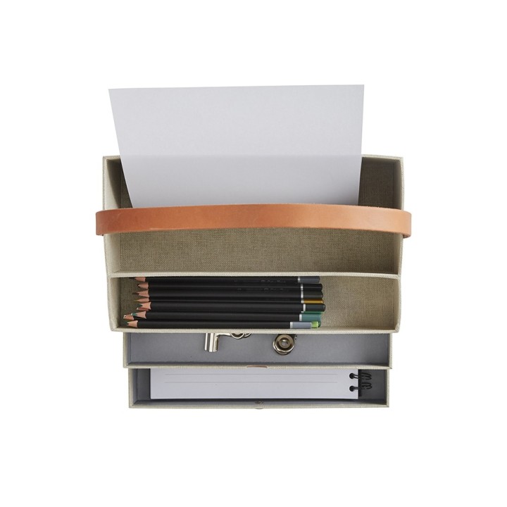 Organisateur de bureau Howard en carton beige