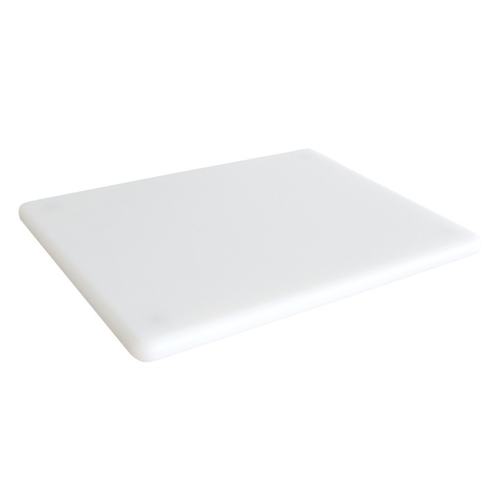 Planche à découper en plastique blanc