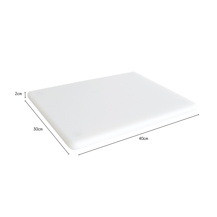 Planche à découper en plastique blanc