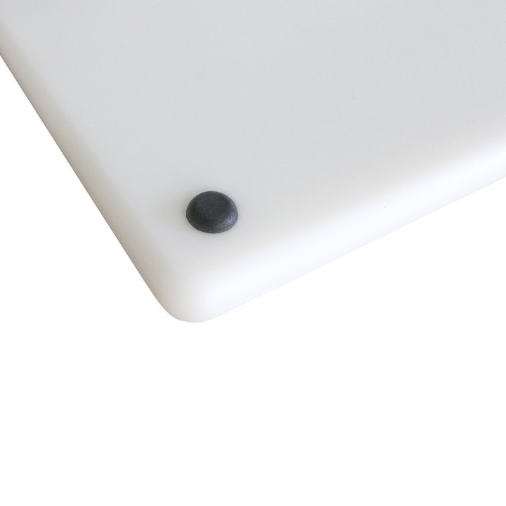 Planche à découper en plastique blanc