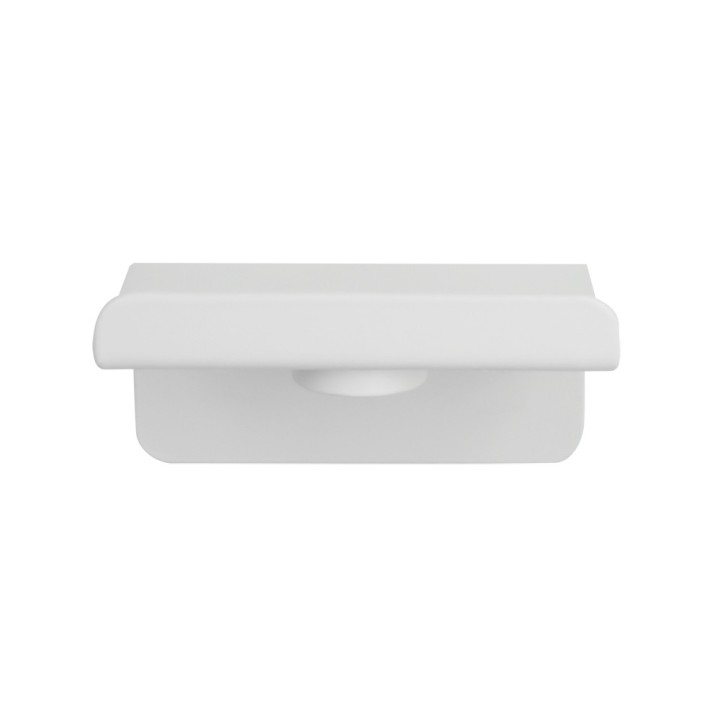 Porte-savon aimanté en métal blanc