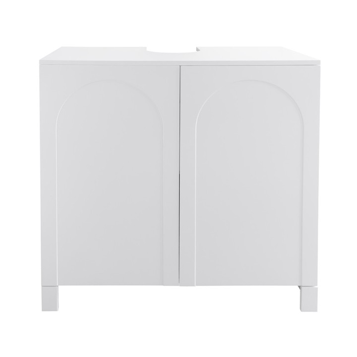 Meuble sous lavabo 2 portes bois blanc