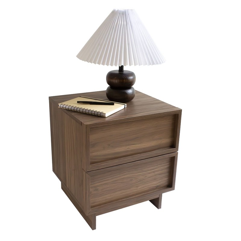 Detail of Table de chevet en bois 2 tiroirs