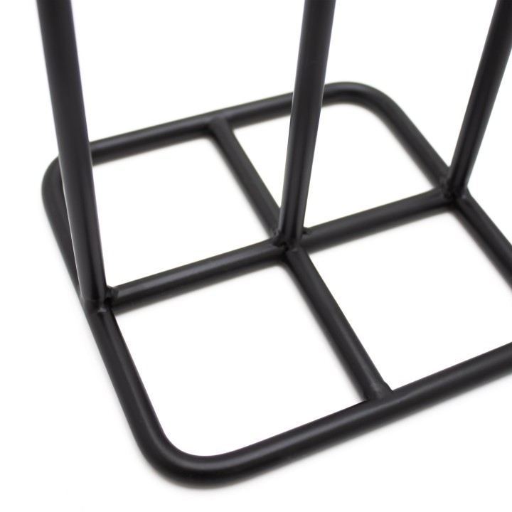 Porte-papier toilette sur pied en métal noir