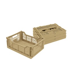 Lot de 4 caisses de rangement pliables en plastique