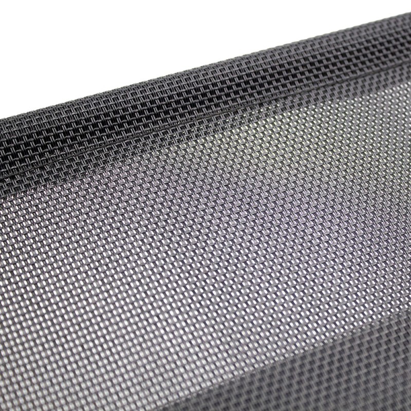 Detail of Étagère à chaussures en métal et tissu noir 63 x 23 x 35 cm