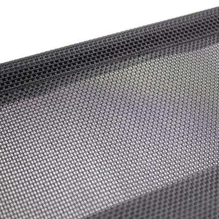 Detail of Étagère à chaussures en métal et tissu noir 63 x 23 x 35 cm