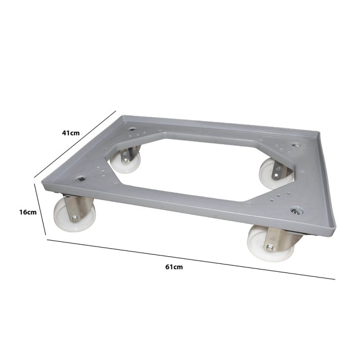 Chariot transport en plastique gris 61 x 41 x 16,1 cm charge 50 kg