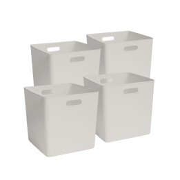 Lot de 4 bacs en plastique
