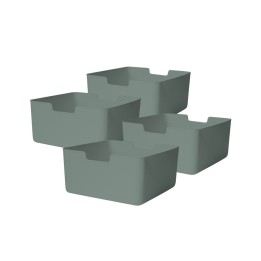 Lot de 4 bacs en plastique