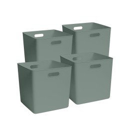 Lot de 4 bacs en plastique