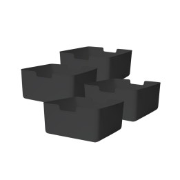 Lot de 4 bacs en plastique