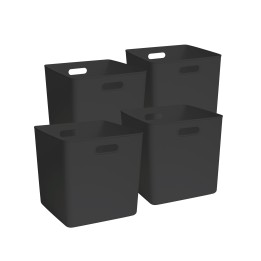 Lot de 4 bacs en plastique