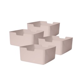 Lot de 4 bacs en plastique
