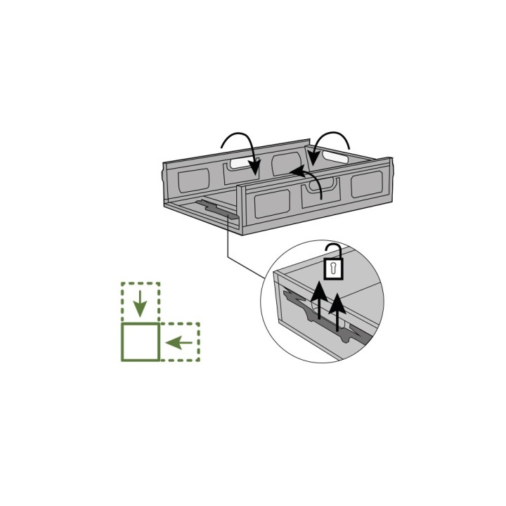 Lot de bacs de rangement pliables en plastique noir